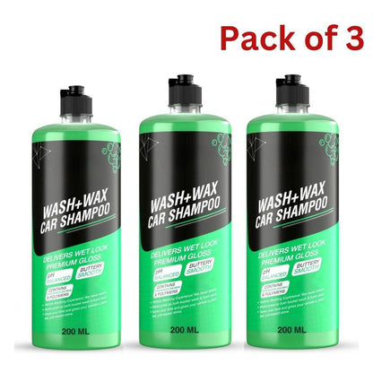 Wash and Wax Car Shampoo 200ml (Pack of 3)